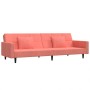 2-seater sofa bed with two pink velvet pillows by , Sofas - Ref: Foro24-375819, Price: 275,06 €, Discount: %