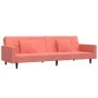2-seater sofa bed with two pink velvet pillows by , Sofas - Ref: Foro24-375819, Price: 270,30 €, Discount: %