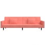 2-seater sofa bed with two pink velvet pillows by , Sofas - Ref: Foro24-375819, Price: 275,06 €, Discount: %