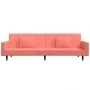 2-seater sofa bed with two pink velvet pillows by , Sofas - Ref: Foro24-375819, Price: 270,30 €, Discount: %