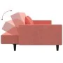 2-seater sofa bed with two pink velvet pillows by , Sofas - Ref: Foro24-375819, Price: 270,30 €, Discount: %