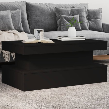 Coffee table with LED lights black 90x50x40 cm by , Coffee table - Ref: Foro24-839848, Price: 73,82 €, Discount: %