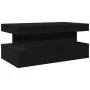 Mesa de centro con luces LED negro 90x50x40 cm de , Mesas de centro - Ref: Foro24-839848, Precio: 87,99 €, Descuento: %