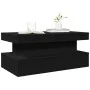 Mesa de centro con luces LED negro 90x50x40 cm de , Mesas de centro - Ref: Foro24-839848, Precio: 87,99 €, Descuento: %