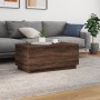 Coffee table with LED lights oak brown 90x50x40 cm by , Coffee table - Ref: Foro24-839881, Price: 65,07 €, Discount: %