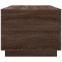 Mesa de centro con luces LED marrón roble 90x50x40 cm de , Mesas de centro - Ref: Foro24-839881, Precio: 67,94 €, Descuento: %