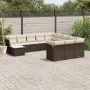 Garden sofa and cushion set 12 pieces brown synthetic rattan by , Garden sets - Ref: Foro24-3218633, Price: 762,51 €, Discoun...