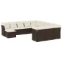 Gartensofa- und Kissenset 12-teilig aus braunem synthetischem Rattan von , Gartensets - Ref: Foro24-3218633, Preis: 762,41 €,...