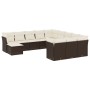 Set de sofás de jardín y cojines 12 pzas ratán sintético marrón de , Conjuntos de jardín - Ref: Foro24-3218633, Precio: 746,76 €