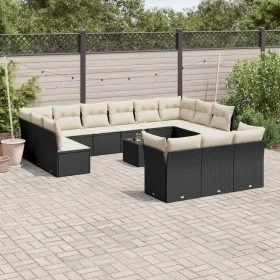 14-teiliges Gartensofa-Set mit schwarzen synthetischen Rattankissen von , Gartensets - Ref: Foro24-3250295, Preis: 829,93 €, ...