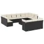 14-teiliges Gartensofa-Set mit schwarzen synthetischen Rattankissen von , Gartensets - Ref: Foro24-3250295, Preis: 829,93 €, ...