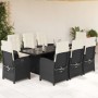 9-teiliges Garten-Essset und schwarze Kissen aus synthetischem Rattan von , Gartensets - Ref: Foro24-3212250, Preis: 1,00 €, ...