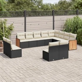 Garden sofa set 12 pieces with black synthetic rattan cushions by , Garden sets - Ref: Foro24-3260551, Price: 717,02 €, Disco...