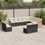 Garden sofa set 12 pieces with black synthetic rattan cushions by , Garden sets - Ref: Foro24-3260551, Price: 717,02 €, Disco...