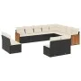 Garden sofa set 12 pieces with black synthetic rattan cushions by , Garden sets - Ref: Foro24-3260551, Price: 717,02 €, Disco...