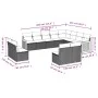 Garden sofa set 12 pieces with black synthetic rattan cushions by , Garden sets - Ref: Foro24-3260551, Price: 717,02 €, Disco...