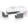 Gartensofa-Set 12-teilig mit schwarzen synthetischen Rattankissen von , Gartensets - Ref: Foro24-3260551, Preis: 726,50 €, Ra...