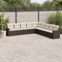 9-piece garden sofa set and brown synthetic rattan cushions by , Garden sets - Ref: Foro24-3219083, Price: 555,86 €, Discount: %