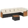 7-piece garden dining set and black synthetic rattan cushions by , Garden sets - Ref: Foro24-3260075, Price: 422,83 €, Discou...