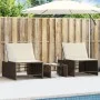 Sonnenliegen mit Tisch 2 Einheiten braunes synthetisches Rattan von , Liegen - Ref: Foro24-368423, Preis: 182,96 €, Rabatt: %