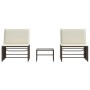 Sun loungers with table 2 units brown synthetic rattan by , Loungers - Ref: Foro24-368423, Price: 187,11 €, Discount: %
