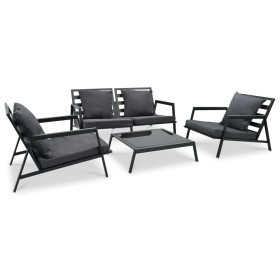 Gartenmöbel-Set mit Kissen 4-teilig dunkelgraues Aluminium von vidaXL, Gartensets - Ref: Foro24-47818, Preis: 701,68 €, Rabat...