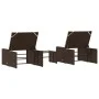 Sonnenliegen mit Tisch 2 Einheiten braunes synthetisches Rattan von , Liegen - Ref: Foro24-368423, Preis: 182,96 €, Rabatt: %