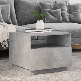 Coffee table with LED lights concrete gray 50x49x40 cm by , Coffee table - Ref: Foro24-839829, Price: 58,82 €, Discount: %