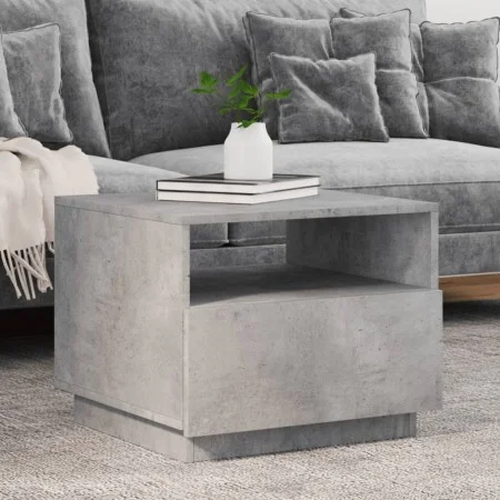 Coffee table with LED lights concrete gray 50x49x40 cm by , Coffee table - Ref: Foro24-839829, Price: 58,82 €, Discount: %