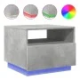 Coffee table with LED lights concrete gray 50x49x40 cm by , Coffee table - Ref: Foro24-839829, Price: 58,82 €, Discount: %