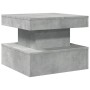 Coffee table with LED lights concrete gray 50x50x40 cm by , Coffee table - Ref: Foro24-839843, Price: 51,34 €, Discount: %