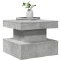 Coffee table with LED lights concrete gray 50x50x40 cm by , Coffee table - Ref: Foro24-839843, Price: 51,34 €, Discount: %