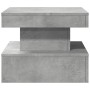 Coffee table with LED lights concrete gray 50x50x40 cm by , Coffee table - Ref: Foro24-839843, Price: 51,34 €, Discount: %