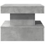 Coffee table with LED lights concrete gray 50x50x40 cm by , Coffee table - Ref: Foro24-839843, Price: 51,34 €, Discount: %