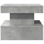Coffee table with LED lights concrete gray 50x50x40 cm by , Coffee table - Ref: Foro24-839843, Price: 63,91 €, Discount: %