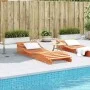 Tumbona de madera maciza de pino marrón cera 205x70x31,5 cm de , Tumbonas - Ref: Foro24-844652, Precio: 91,80 €, Descuento: %