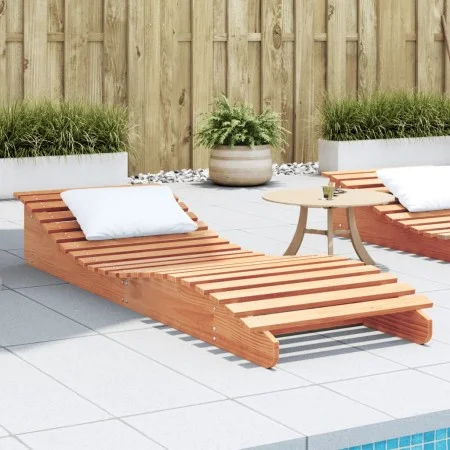 Wax brown solid pine wood lounger 205x60x31.5 cm by , Loungers - Ref: Foro24-844650, Price: 101,77 €, Discount: %