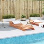 Wachsbraune Liege aus massivem Kiefernholz, 205 x 60 x 31,5 cm von , Liegen - Ref: Foro24-844650, Preis: 102,79 €, Rabatt: %