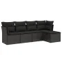 5-piece garden furniture set and black synthetic rattan cushions by , Garden sets - Ref: Foro24-3263131, Price: 308,49 €, Dis...