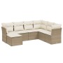 7-teiliges Gartensofa-Set und beige synthetische Rattankissen von , Gartensets - Ref: Foro24-3263214, Preis: 459,92 €, Rabatt: %