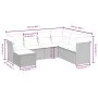 7-piece garden sofa set and beige synthetic rattan cushions by , Garden sets - Ref: Foro24-3263214, Price: 470,15 €, Discount: %