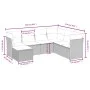 7-piece garden sofa set with gray PE rattan cushions by , Garden sets - Ref: Foro24-3263216, Price: 405,20 €, Discount: %