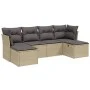 Garden sofa set with beige cushions mix 6 pieces PE rattan by , Garden sets - Ref: Foro24-3263235, Price: 340,89 €, Discount: %