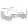 Gartensofa-Set mit beigem Kissenmix, 6-teilig, PE-Rattan von , Gartensets - Ref: Foro24-3263235, Preis: 340,89 €, Rabatt: %