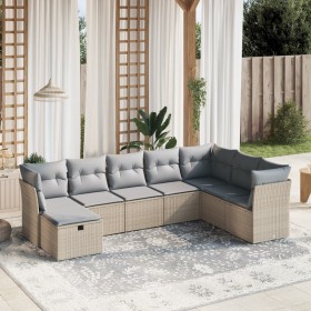 Garden sofa set with beige cushions mix 8 pieces PE rattan by , Garden sets - Ref: Foro24-3263275, Price: 469,89 €, Discount: %