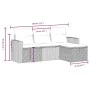 4-piece garden sofa set with black synthetic rattan cushions by , Garden sets - Ref: Foro24-3263441, Price: 262,49 €, Discoun...