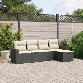 5-teiliges Gartenmöbel-Set und schwarze synthetische Rattankissen von , Gartensets - Ref: Foro24-3263462, Preis: 290,25 €, Ra...