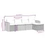 5-teiliges Gartenmöbel-Set und schwarze synthetische Rattankissen von , Gartensets - Ref: Foro24-3263462, Preis: 290,12 €, Ra...