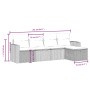5-teiliges Gartenmöbel-Set und schwarze synthetische Rattankissen von , Gartensets - Ref: Foro24-3263462, Preis: 287,65 €, Ra...