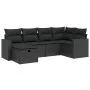 Set de sofás de jardín 6 piezas y cojines ratán sintético negro de , Conjuntos de jardín - Ref: Foro24-3263481, Precio: 396,4...